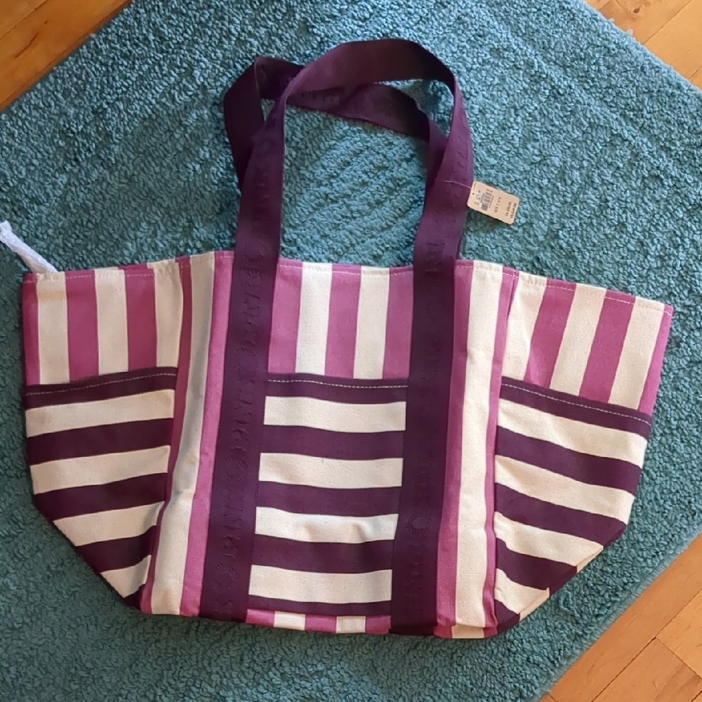NWT Victoria's Secret Fully Lined Zip Top Large Tote Bag